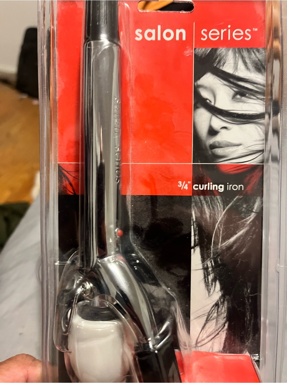 3/4" Curling Iron - Black & Silver